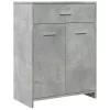 Betonszürke szerelt fa fürdőszobaszekrény 60 x 33 x 80 cm