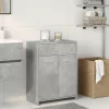 Betonszürke szerelt fa fürdőszobaszekrény 60 x 33 x 80 cm