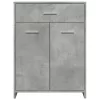 Betonszürke szerelt fa fürdőszobaszekrény 60 x 33 x 80 cm