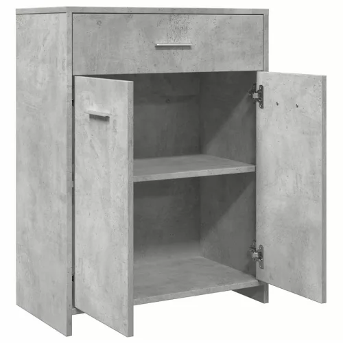 Betonszürke szerelt fa fürdőszobaszekrény 60 x 33 x 80 cm