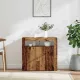 Antik fa színű szerelt fa tálalószekrény LED-ekkel 80x35x75 cm