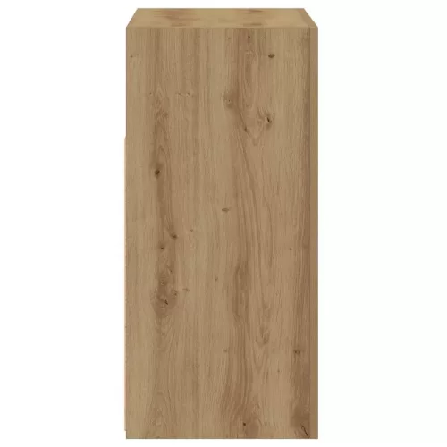 Kézműves tölgy szerelt fa tálalószekrény LED-ekkel 80x35x75 cm