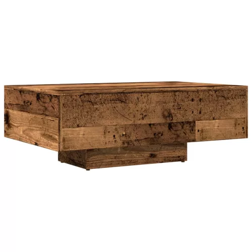 Antik fa színű szerelt fa dohányzóasztal 85 x 55 x 31 cm