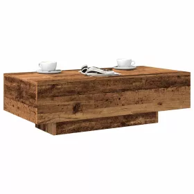 Antik fa színű szerelt fa dohányzóasztal 100x49,5x31 cm
