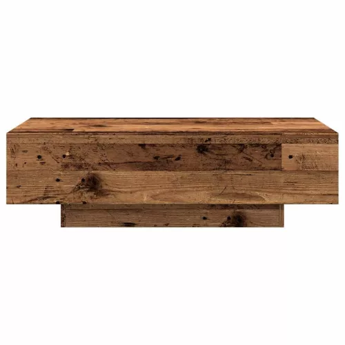Antik fa színű szerelt fa dohányzóasztal 100x49,5x31 cm