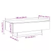 Antik fa színű szerelt fa dohányzóasztal 100x49,5x31 cm