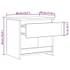 2 db antik fa forgácslap éjjeliszekrény 40 x 30 x 39 cm