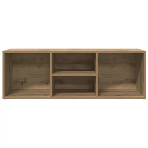 Kézműves tölgy színű szerelt fa cipőtároló pad 105 x 35 x 35 cm