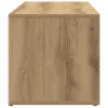 Kézműves tölgy színű szerelt fa cipőtároló pad 105 x 35 x 35 cm
