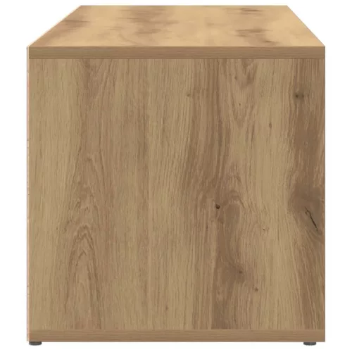 Kézműves tölgy színű szerelt fa cipőtároló pad 105 x 35 x 35 cm