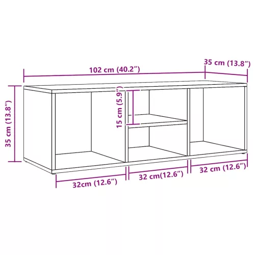 Kézműves tölgy színű szerelt fa cipőtároló pad 105 x 35 x 35 cm
