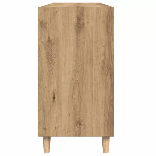 Kézműves tölgy színű szerelt fa tálalószekrény 103,5x35x70 cm