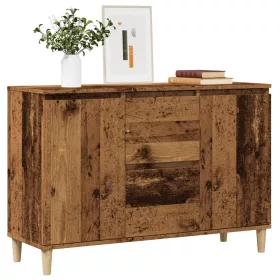   Antik fa színű szerelt fa tálalószekrény 102 x 35 x 70 cm