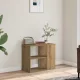 Kézműves tölgy színű szerelt fa kisszekrény 60 x 30 x 50 cm