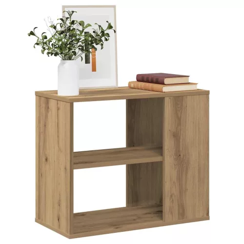 Kézműves tölgy színű szerelt fa kisszekrény 60 x 30 x 50 cm