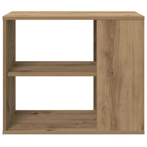 Kézműves tölgy színű szerelt fa kisszekrény 60 x 30 x 50 cm