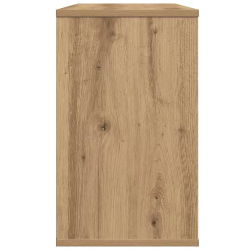 Kézműves tölgy színű szerelt fa kisszekrény 60 x 30 x 50 cm