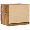 2 db antik fa színű szerelt fa éjjeliszekrény 50 x 40 x 43,5 cm