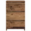 2 db antik fa színű szerelt fa éjjeliszekrény 40x35x62,5 cm