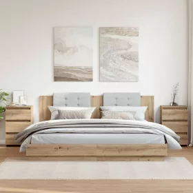 Éjjeliszekrények 2 db Artisan tölgy 40x35x62,5 cm műfa