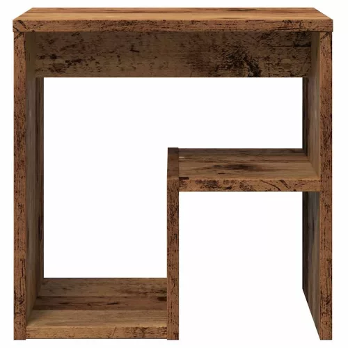 2 db antik fa színű szerelt fa éjjeliszekrény 40 x 30 x 40 cm