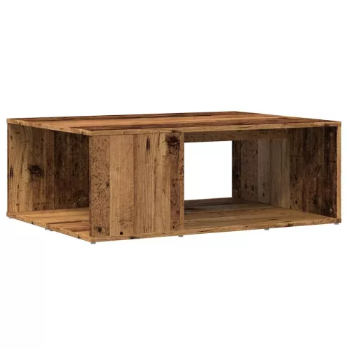 Antik fa színű szerelt fa dohányzóasztal 90 x 67 x 33 cm