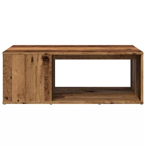 Antik fa színű szerelt fa dohányzóasztal 90 x 67 x 33 cm