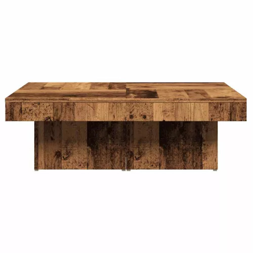 Antik fa színű szerelt fa dohányzóasztal 90 x 90 x 28 cm