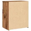 2 db antik fa színű szerelt fa éjjeliszekrény 50 x 32 x 60 cm