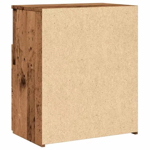 2 db antik fa színű szerelt fa éjjeliszekrény 50 x 32 x 60 cm