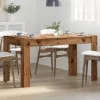 Antik fa színű szerelt fa étkezőasztal 140 x 74,5 x 76 cm