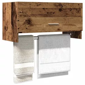 Gardróbszekrény régi fa 70x32,5x35 cm Gépelt fa