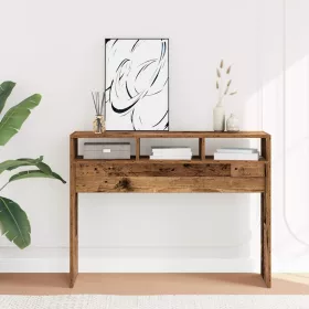 Konzolasztal régi fa 105x30x80 cm műszaki fa
