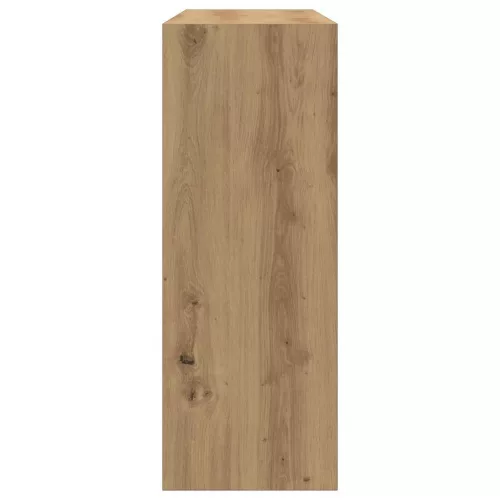 Kézműves tölgy színű szerelt fa dohányzóasztal 105x30x80 cm