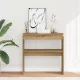 Kézműves tölgy színű szerelt fa dohányzóasztal 80 x 30 x 80 cm