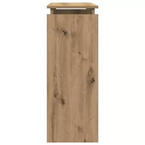 Kézműves tölgy színű szerelt fa dohányzóasztal 80 x 30 x 80 cm
