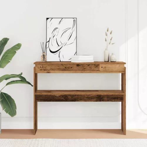 Szürke sonoma szerelt fa tálalóasztal 80x30x102 cm