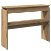 Kézműves tölgy színű szerelt fa dohányzóasztal 102x30x80 cm