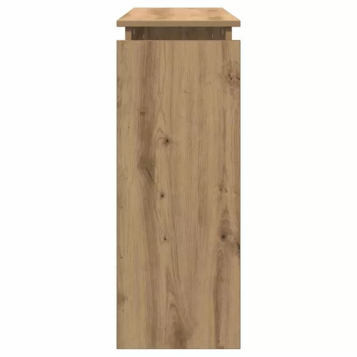 Kézműves tölgy színű szerelt fa dohányzóasztal 102x30x80 cm