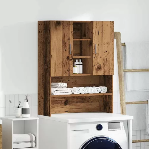 Antik fa színű mosógépszekrény 70,5 x 25,5 x 90 cm
