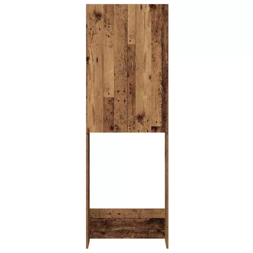 Antik fa színű mosógépszekrény 64 x 25,5 x 190 cm