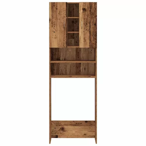 Antik fa színű mosógépszekrény 64 x 25,5 x 190 cm