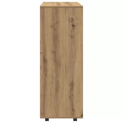Kézműves tölgy színű szerelt fa ruhásszekrény 80 x 40 x 110 cm