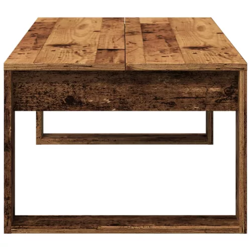 Antik fa színű szerelt fa dohányzóasztal 102 x 50 x 35 cm
