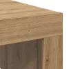 Kézműves tölgy színű szerelt fa dohányzóasztal 100 x 100 x 35cm
