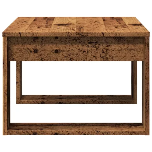 Antik fa színű szerelt fa kisasztal 50 x 50 x 35 cm