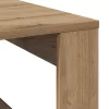 Kézműves tölgy színű szerelt fa dohányzóasztal 100 x 100 x 35cm