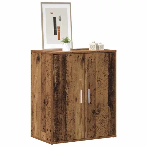 Antik fa színű szerelt fa cipősszekrény 60 x 35 x 70 cm