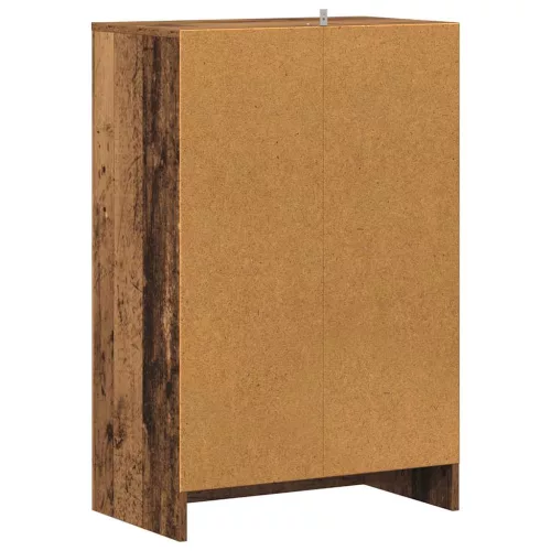 Antik fa színű szerelt fa cipősszekrény 60 x 35 x 92 cm