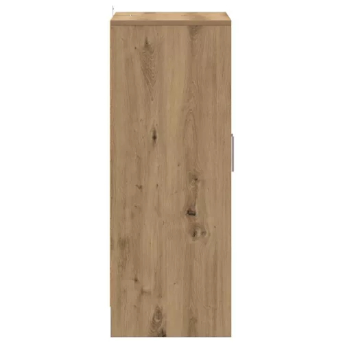 Kézműves tölgy színű szerelt fa cipősszekrény 60 x 35 x 92 cm